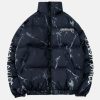 youthful bear print padded jacket   cozy & iconic streetwear 2897