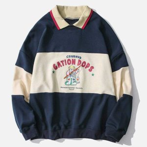 youthful bear sweatshirt   cozy & iconic streetwear piece 7287