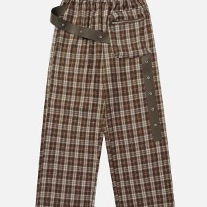 youthful belt pocket pants   sleek design meets streetwear 2326
