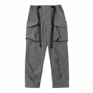 youthful belted cargo pants custom fit & urban style 3956