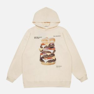 youthful big mac burger hoodie   iconic fast food fashion 1314