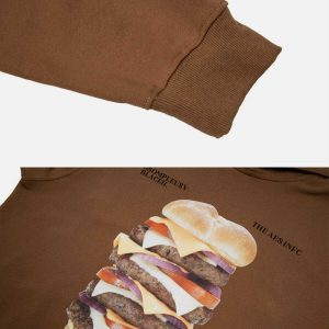 youthful big mac burger hoodie   iconic fast food fashion 6397