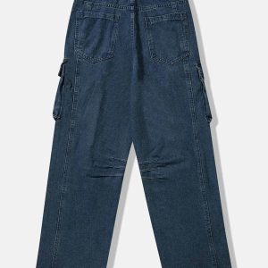 youthful big pocket ruched jeans   sleek & trendy fit 1628