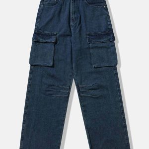 youthful big pocket ruched jeans   sleek & trendy fit 6019