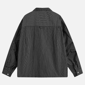 youthful big pocket shirt   sleek long sleeve streetwear 4746