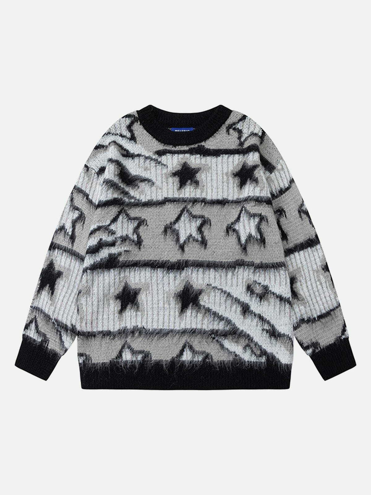 youthful blurring star sweater   chic & trending design 2434