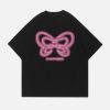 youthful butterfly embroidery tee   chic & vibrant style 5199