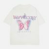 youthful butterfly graphic tee   trendy & vibrant streetwear 2819