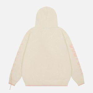 youthful butterfly knit hoodie   chic y2k streetwear 8830