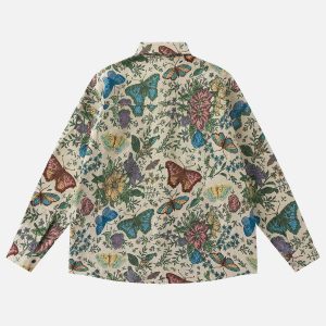 youthful butterfly print shirt   trendy y2k streetwear 6715