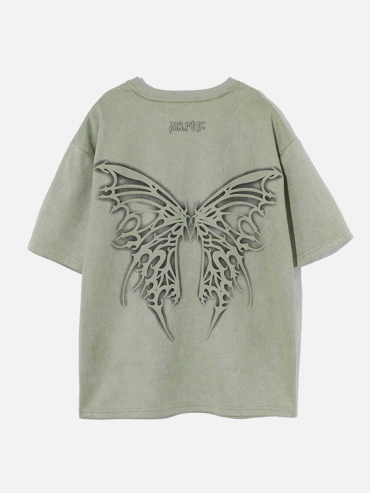 youthful butterfly print tee   chic y2k streetwear essential 2482