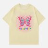 youthful butterfly print tee foamy design & vibrant style 3650