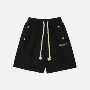 youthful button pocket shorts   sleek design & urban appeal 4721