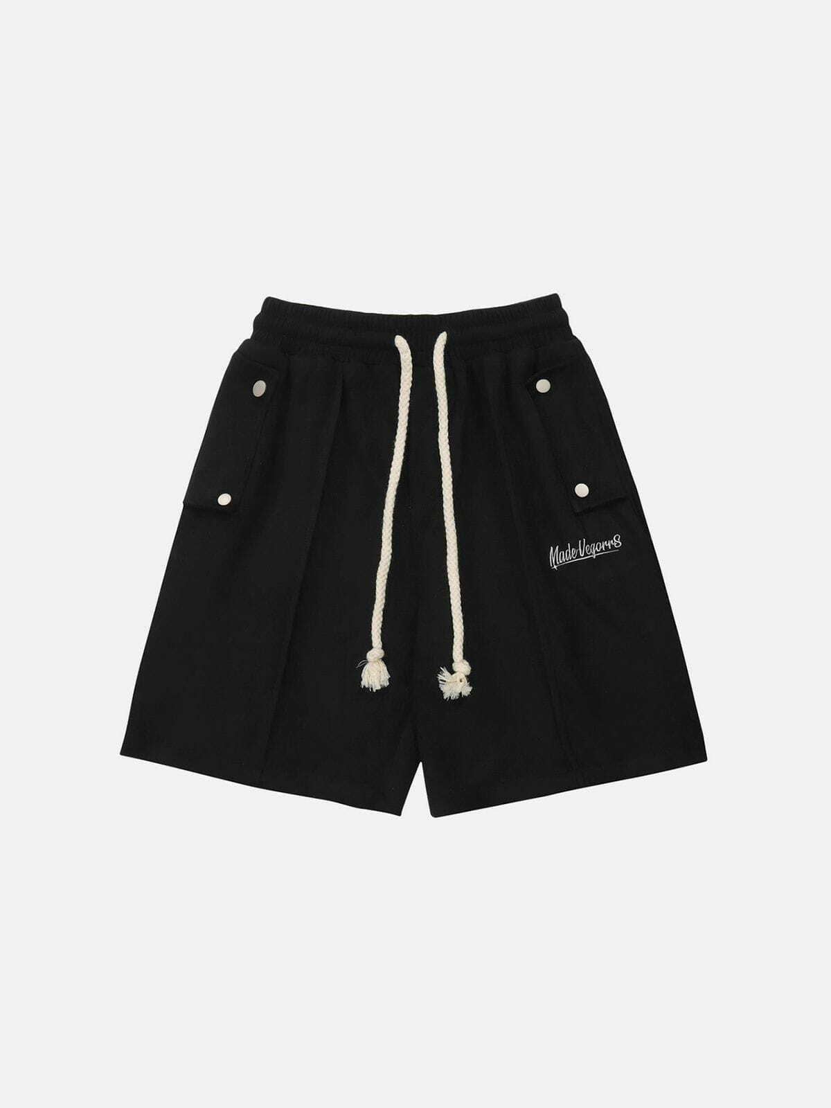 youthful button pocket shorts   sleek design & urban appeal 4721