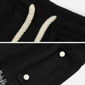 youthful button pocket shorts   sleek design & urban appeal 7652