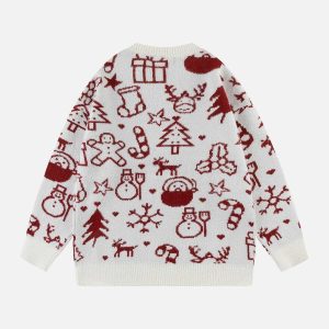 youthful cartoon print sweater   fun & trendy comfort 8794