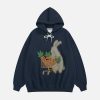 youthful cartoon rabbit hoodie   quirky & trendy design 3779