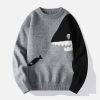 youthful cartoon shark sweater   quirky & fun streetwear 8067