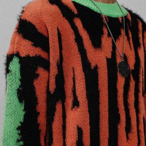 youthful catcase print plush sweater   urban & cozy 2548