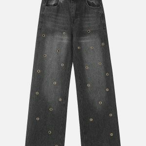youthful circle cut out jeans   trending y2k streetwear 4751