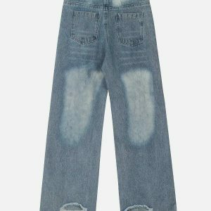 youthful circle cut out jeans   trending y2k streetwear 7858