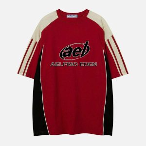 youthful contrast speedway tee   bold racing aesthetic 4044