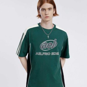 youthful contrast speedway tee   bold racing aesthetic 4504