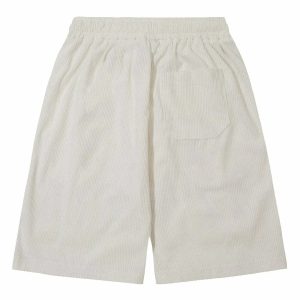 youthful corduroy flame shorts dynamic graphic design 6612