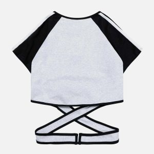 youthful cross heart hem tee   streetwear with a twist 5174