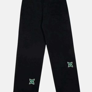 youthful dart embroidered drawstring pants streetwise look 1491
