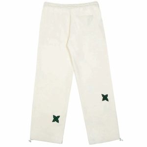youthful dart embroidered drawstring pants streetwise look 7345