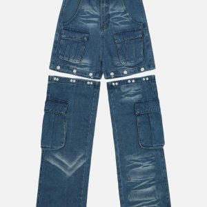 youthful detachable button jeans   sleek & trending design 4409