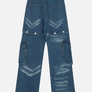 youthful detachable button jeans   sleek & trending design 8006