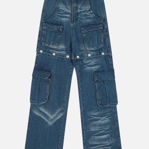 youthful detachable button jeans   sleek & trending design 8125
