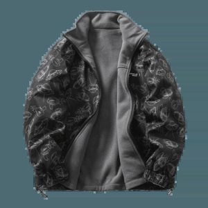 youthful double sided black jacket   sleek & versatile design 6475