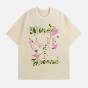 youthful dove clash print tee   iconic streetwear design 6390