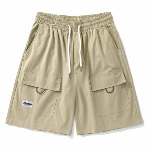 youthful drawstring pocket shorts   sleek & urban comfort 7140