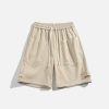 youthful drawstring shorts with large pockets   urban chic 7132