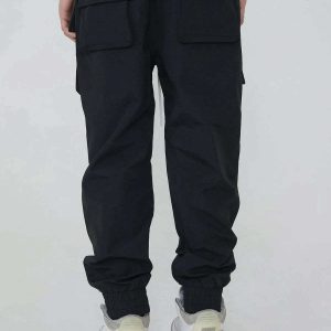 youthful elastic cuff pants casual & sleek design 1464