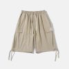youthful elastic waist cargo shorts casual & trendy fit 1323