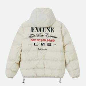 youthful eme print winter coat iconic & warm 6696