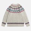 youthful fair isle knit sweater classic & vibrant style 3470