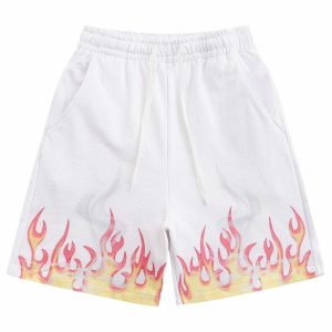 youthful flame casual shorts   vibrant & trendy streetwear 6481