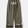 youthful fleece suede sweatpants   cozy & trendy fit 8019