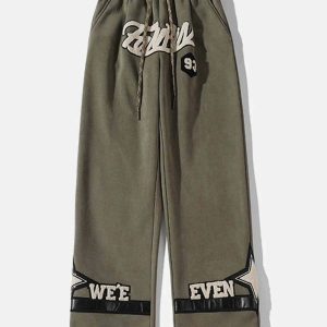 youthful fleece suede sweatpants   cozy & trendy fit 8019