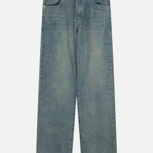 youthful flocking star jeans   chic urban streetwear 6730