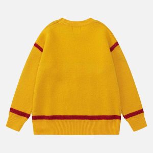 youthful flocking star sweater   chic & trendy design 4418