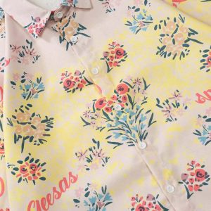 youthful floral letter shirt short sleeve & trendy design 7592