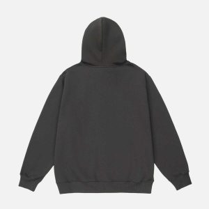 youthful foam skeleton hoodie   streetwear with an edgy print 5817