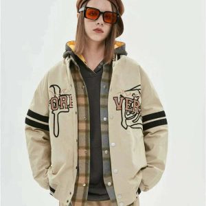 youthful forevers khaki jacket   chic & timeless streetwear 4609